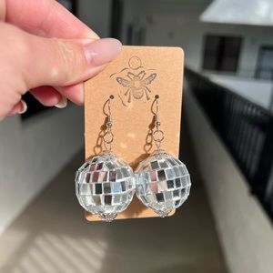Disco ball earrings